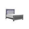 Queen Bedroom Set, Drawer Storage, Gray, 2 Piece Set with Nightstand
