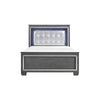 Queen Bedroom Set, Drawer Storage, Gray, 2 Piece Set with Nightstand