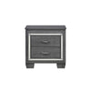 Queen Bedroom Set, Drawer Storage, Gray, 2 Piece Set with Nightstand