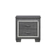 Queen Bedroom Set, Drawer Storage, Gray, 2 Piece Set with Nightstand