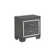 Queen Bedroom Set, Drawer Storage, Gray, 2 Piece Set with Nightstand