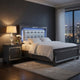 Queen Bedroom Set, Drawer Storage, Gray, 2 Piece Set with Nightstand