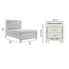 California King Bedroom Set, Drawer Storage, White, 3 Piece Set with 2 Nightstands