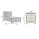 California King Bedroom Set, Drawer Storage, White, 3 Piece Set with 2 Nightstands