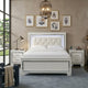 California King Bedroom Set, Drawer Storage, White, 3 Piece Set with 2 Nightstands