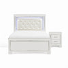 California King Bedroom Set, Drawer Storage, White, 2 Piece Set with Nightstand