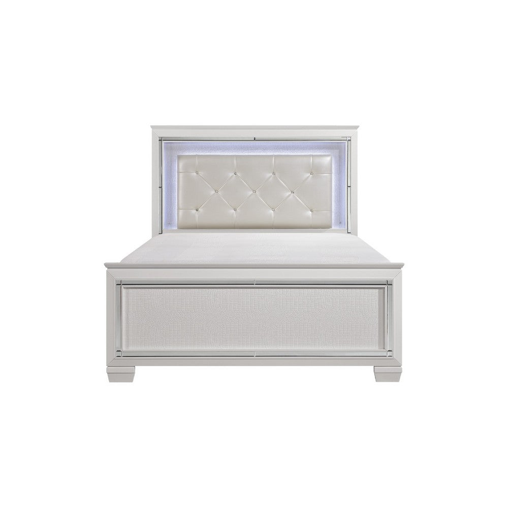 California King Bedroom Set, Drawer Storage, White, 2 Piece Set with Nightstand