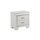 California King Bedroom Set, Drawer Storage, White, 2 Piece Set with Nightstand