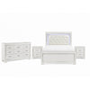 California King Bedroom Set, Drawer Storage, White, 4 Piece Set with 2 Nightstands and Dresser