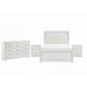California King Bedroom Set, Drawer Storage, White, 4 Piece Set with 2 Nightstands and Dresser