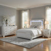 California King Bedroom Set, Drawer Storage, White, 4 Piece Set with 2 Nightstands and Dresser