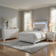 California King Bedroom Set, Drawer Storage, White, 4 Piece Set with 2 Nightstands and Dresser