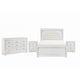 Queen Bedroom Set, Drawer Storage, White, 4 Piece Set with 2 Nightstands and Dresser
