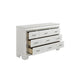 Queen Bedroom Set, Drawer Storage, White, 4 Piece Set with 2 Nightstands and Dresser