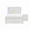 Queen Bedroom Set, Drawer Storage, White, 3 Piece Set with 2 Nightstands