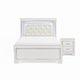 Queen Bedroom Set, Drawer Storage, White, 3 Piece Set with 2 Nightstands