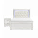 Queen Bedroom Set, Drawer Storage, White, 2 Piece Set with Nightstand