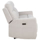 Kenie Power Reclining Sofa with Dual USB Ports | Ivory Chenille Fabric