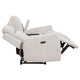 Kenie Power Reclining Loveseat with Console | Ivory Chenille Fabric