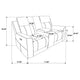 Kenie Power Reclining Loveseat with Console | Ivory Chenille Fabric