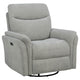Asley Swivel Power Glider Recliner Chair with USB Ports | Ivory Fabric