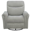 Asley Swivel Power Glider Recliner Chair with USB Ports | Ivory Fabric
