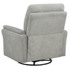 Asley Swivel Power Glider Recliner Chair with USB Ports | Ivory Fabric