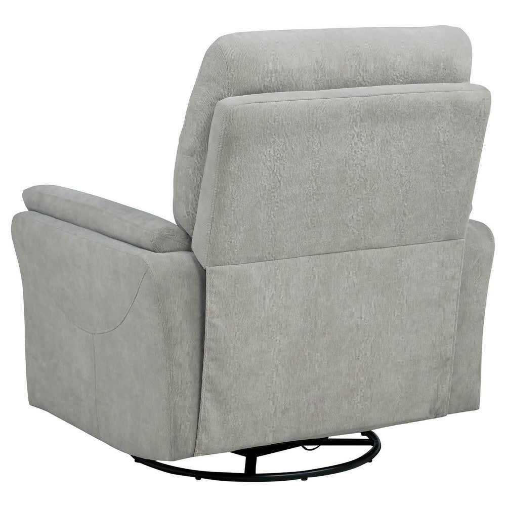 Asley Swivel Power Glider Recliner Chair with USB Ports | Ivory Fabric