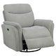 Asley Swivel Power Glider Recliner Chair with USB Ports | Ivory Fabric