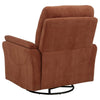 Asley Swivel Power Glider Recliner Chair with USB Ports | Brown Fabric