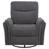 Asley Power Glider Recliner Chair | Swivel Base | USB Ports | Gray Fabric