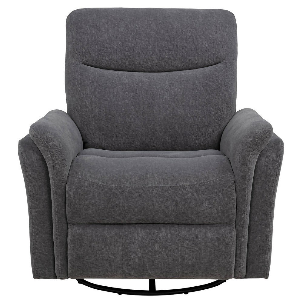Asley Power Glider Recliner Chair | Swivel Base | USB Ports | Gray Fabric