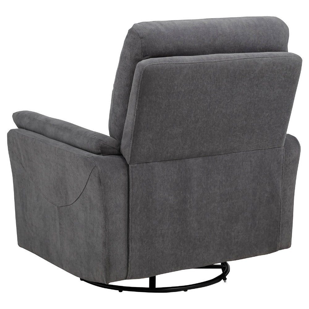 Asley Power Glider Recliner Chair | Swivel Base | USB Ports | Gray Fabric