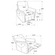 Asley Power Glider Recliner Chair | Swivel Base | USB Ports | Gray Fabric