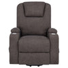 Louis Power Lift Massage Recliner Chair with Cup Holders | Brown Chenille