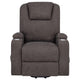 Louis Power Lift Massage Recliner Chair with Cup Holders | Brown Chenille