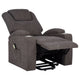 Louis Power Lift Massage Recliner Chair with Cup Holders | Brown Chenille