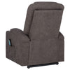 Louis Power Lift Massage Recliner Chair with Cup Holders | Brown Chenille