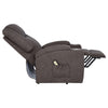 Louis Power Lift Massage Recliner Chair with Cup Holders | Brown Chenille