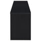 Rutvy TV St& Media Console with 3 Drawers | Open Shelves | Black Wood