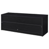 Rutvy TV St& Media Console with 3 Drawers | Open Shelves | Black Wood