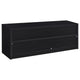 Rutvy TV St& Media Console with 3 Drawers | Open Shelves | Black Wood