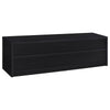 Rutvy TV St& Media Console with Open Shelves | Black Wood 78"