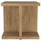 Chet Square End Table with Open Cube Base | Distressed Mango Wood 24"