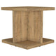 Chet Square End Table with Open Cube Base | Distressed Mango Wood 24"