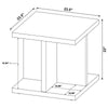 Chet Square End Table with Open Cube Base | Distressed Mango Wood 24"