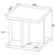 Chet Square End Table with Open Cube Base | Distressed Mango Wood 24"