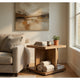 Chet Square End Table with Open Cube Base | Distressed Mango Wood 24"