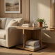 Chet Square End Table with Open Cube Base | Distressed Mango Wood 24"