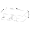 Chet Square Cocktail Coffee Table with Open Cube Base | Brown Wood 54"